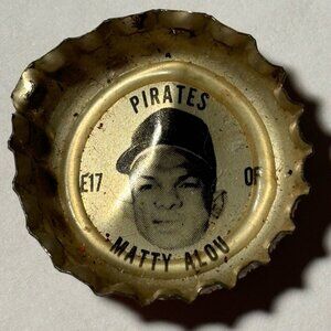Matty Alou Pittsburgh Pirates Coca Cola Coke All Stars Bottle Cap #E17 Baseball